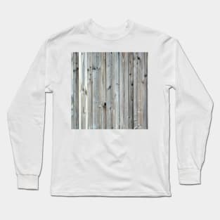 distressed whitewashed french country grey barn wood Long Sleeve T-Shirt